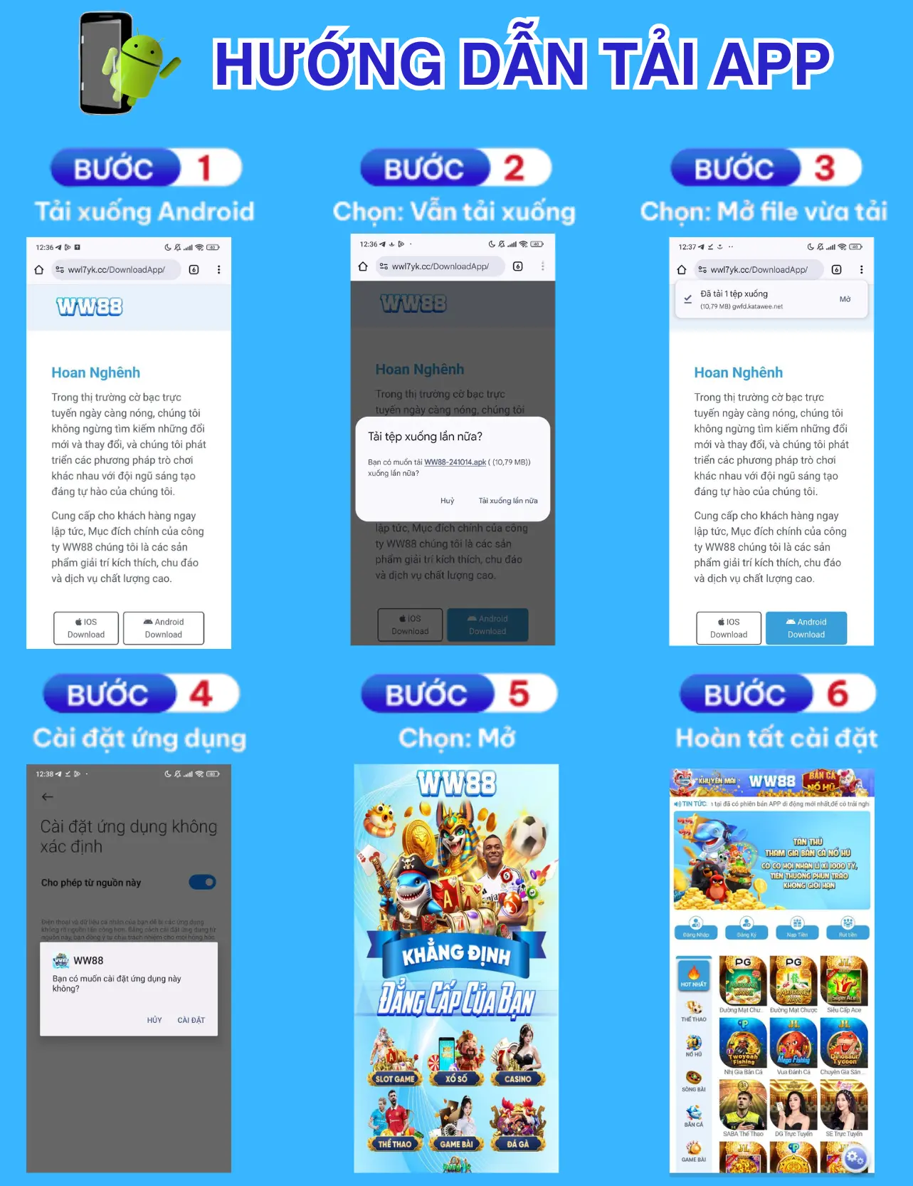 Hướng Dẫn Tải App WW88 Trên Hệ Điều Hành Android Nhanh Chóng